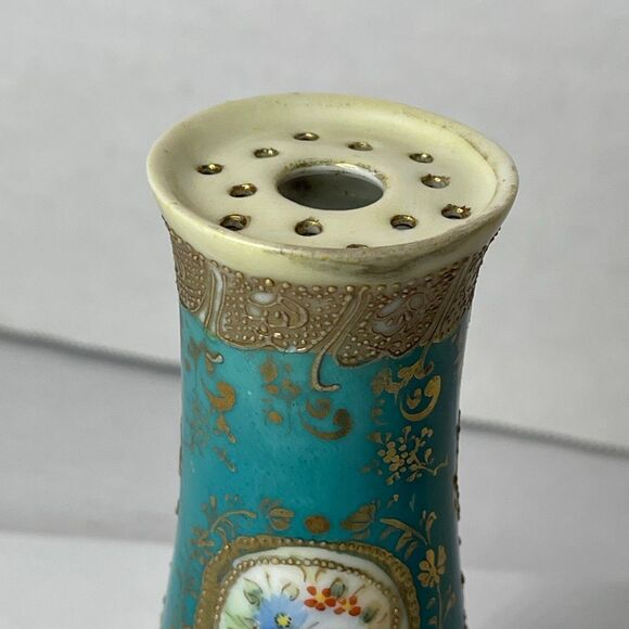 Antique Nippon hat pin holders. Hand painted gold gilding. - Picture 3 of 6